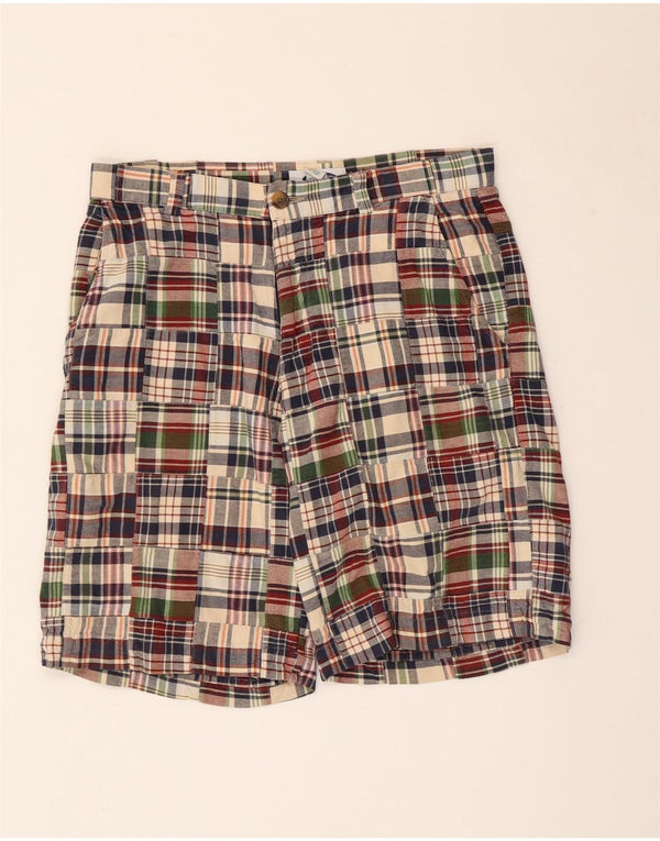 Old Navy Mens Chino Shorts W30 Medium Multicoloured Check Cotton