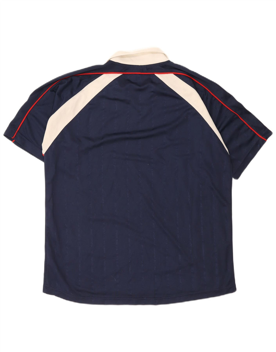 Polo Umbro da uomo XL in poliestere color block blu navy