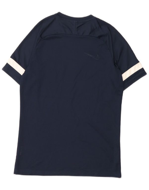T-shirt Nike da uomo Dri Fit, top in poliestere color block medio blu navy