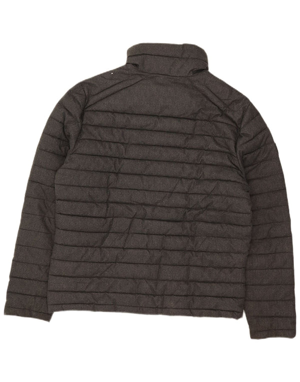 Giacca imbottita da uomo Superdry UK 42 XL Poliestere grigio a spina di pesce