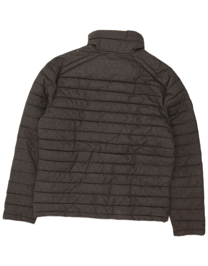 Giacca imbottita da uomo Superdry UK 42 XL Poliestere grigio a spina di pesce