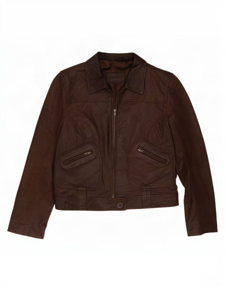 Giacca in pelle da donna In Extenso UK 14 Marrone medio