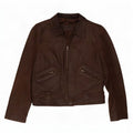 Giacca in pelle da donna In Extenso UK 14 Marrone medio