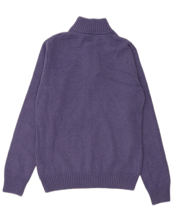 Crew Clothing Maglione da uomo con collo a bottoni XS Lana d'agnello viola