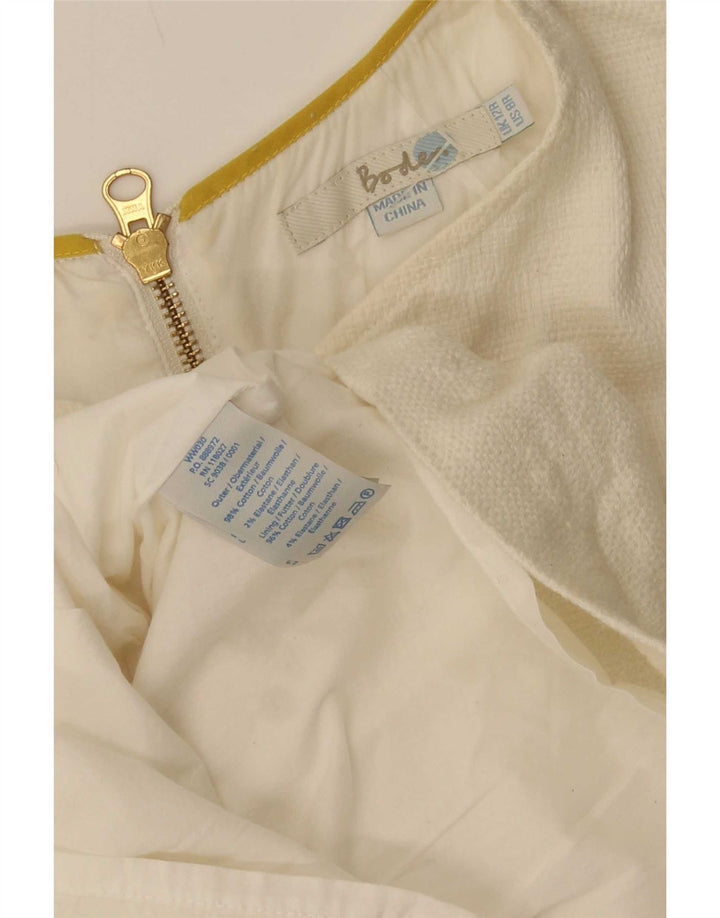 Abito tubino da donna Boden UK 12 cotone bianco sporco medio