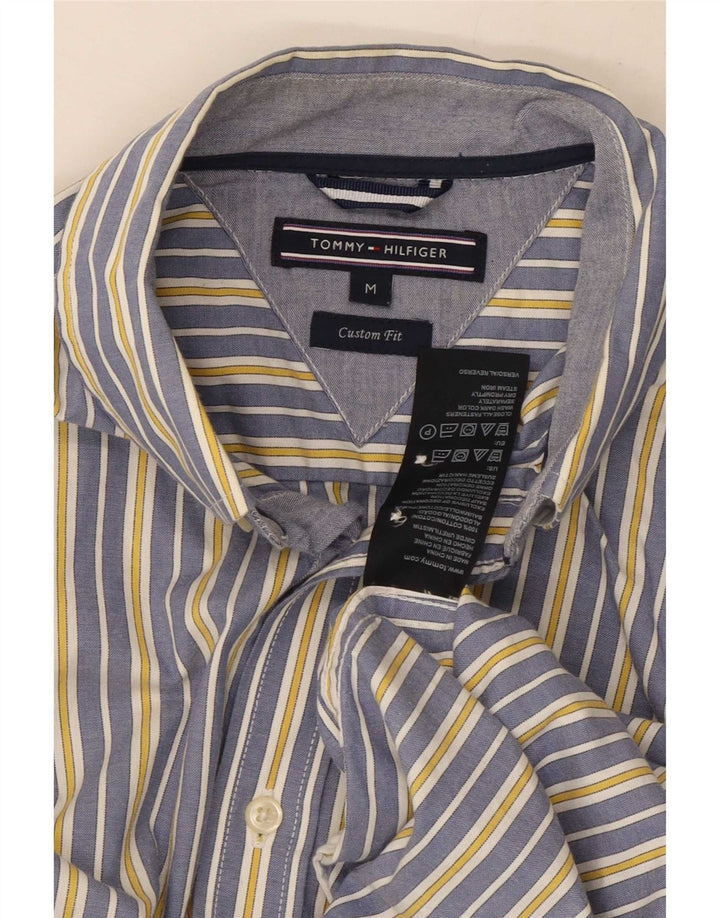 Camicia da uomo su misura Tommy Hilfiger in cotone a righe blu medio