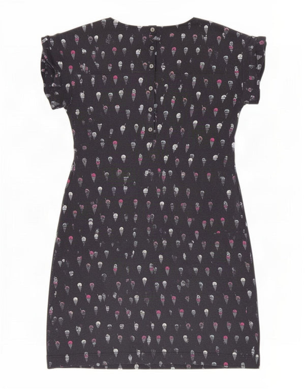 Abito a trapezio con grafica da donna Weird Fish UK 12 Cotone medio blu navy