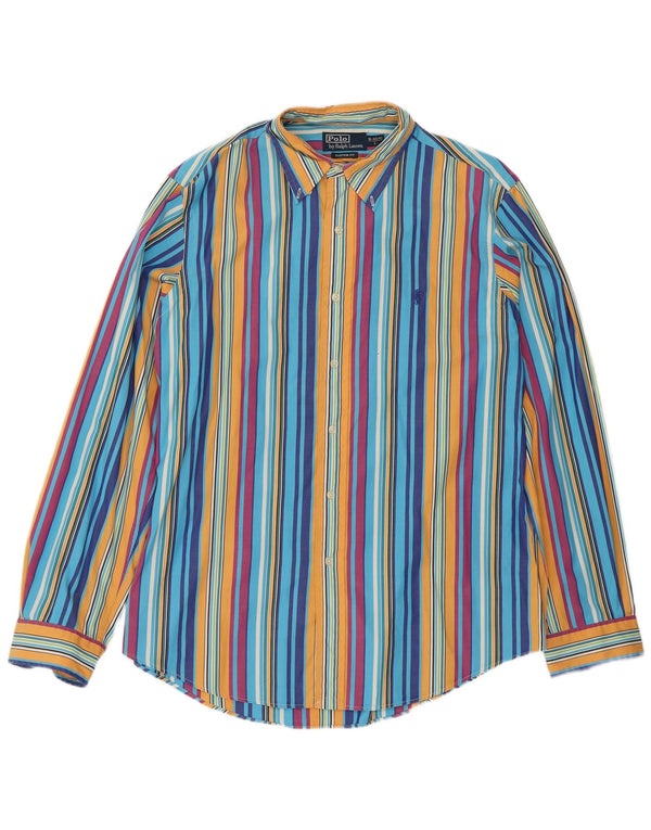 Polo Ralph Lauren Camicia da uomo Taglia 16 40/41 Grandi righe multicolori