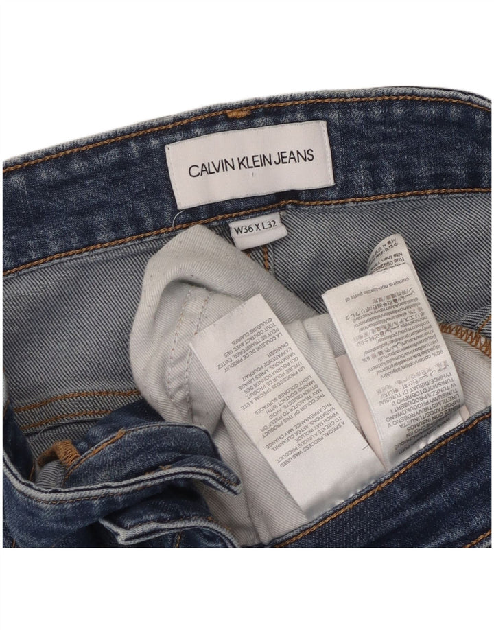 Jeans dritti da donna Calvin Klein W36 L29 cotone blu