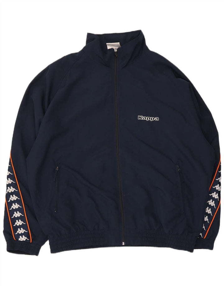 Giubbotto bomber grafico da uomo Kappa UK 44 2XL poliestere blu navy