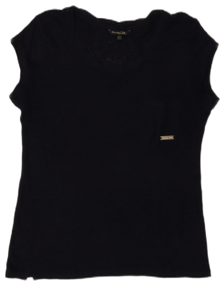 T-shirt da donna Massimo Dutti Top UK 12 medio blu navy