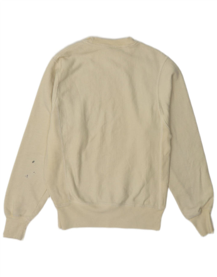 Felpa da uomo Champion XS in cotone bianco sporco