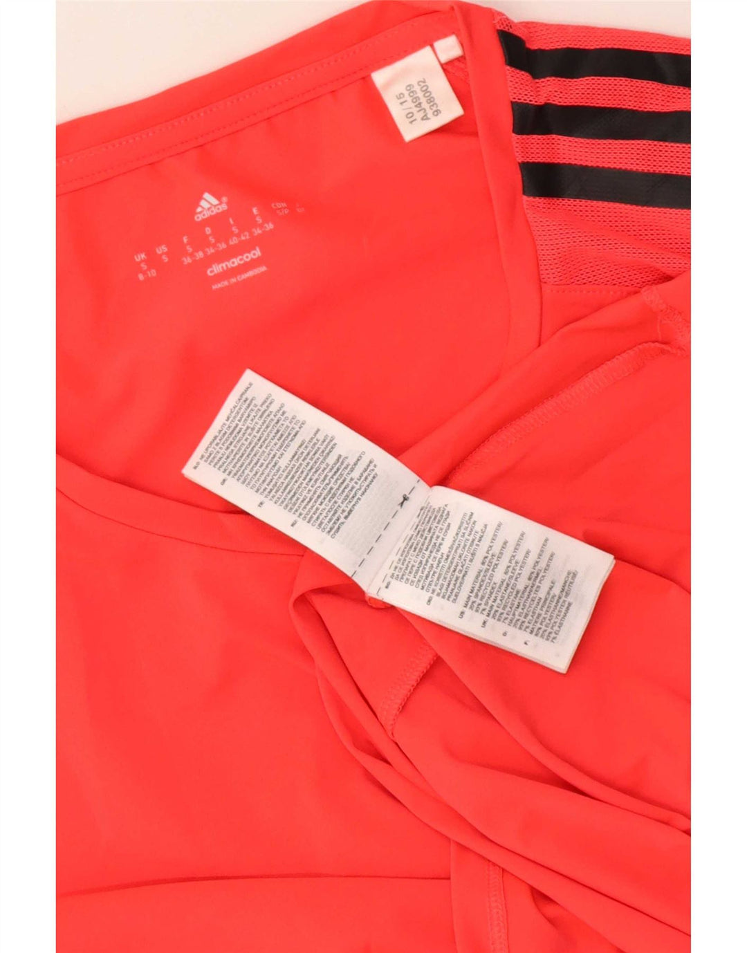 T-shirt Adidas Climacool da donna Top UK 8/10 Small Poliestere rosso