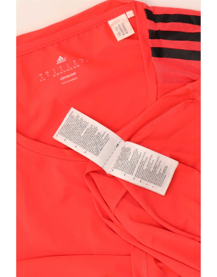 T-shirt Adidas Climacool da donna Top UK 8/10 Small Poliestere rosso