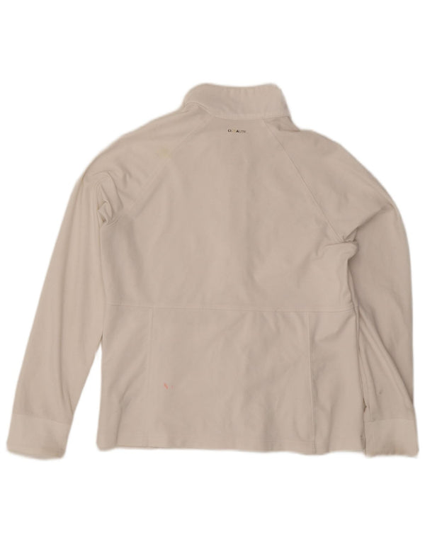 Giacca da tuta da donna Adidas UK 16 grande poliestere bianco