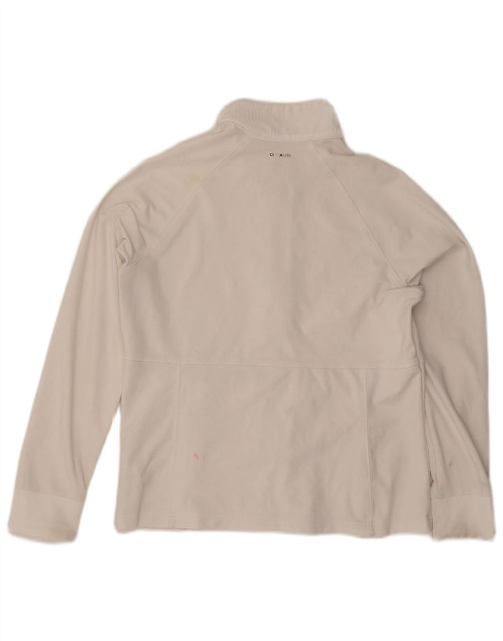Giacca da tuta da donna Adidas UK 16 grande poliestere bianco