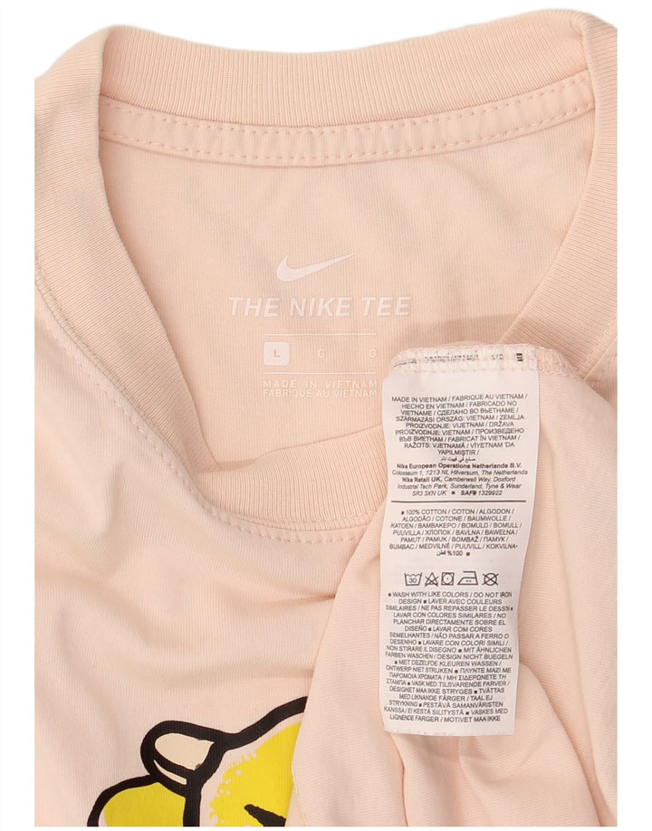 T-shirt grafica da uomo Nike Top grande in cotone rosa