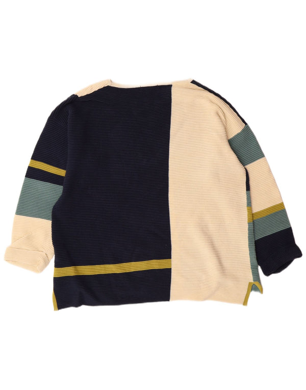 WHITE STUFF Maglione da donna con scollo a barca UK 18 XL Multicolore