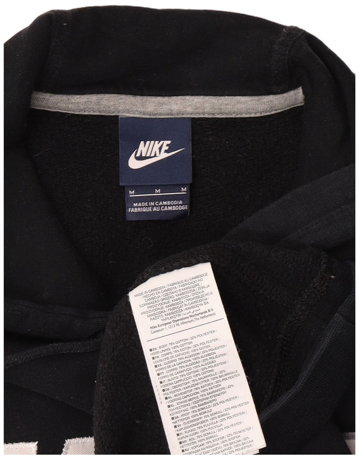 Felpa con cappuccio grafica Nike da uomo in cotone nero medio