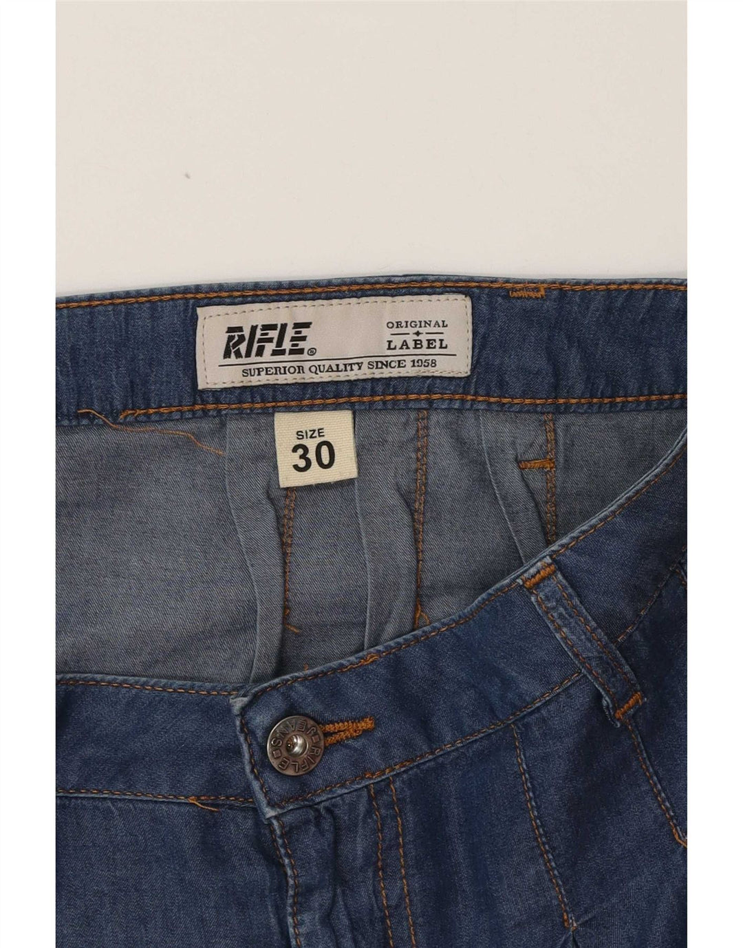 Gonna di jeans da donna Rifle W30 blu medio
