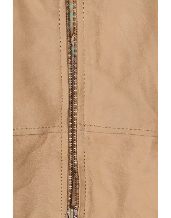 Giacca da motociclista in pelle da donna Cabrini EU 36 Small Beige