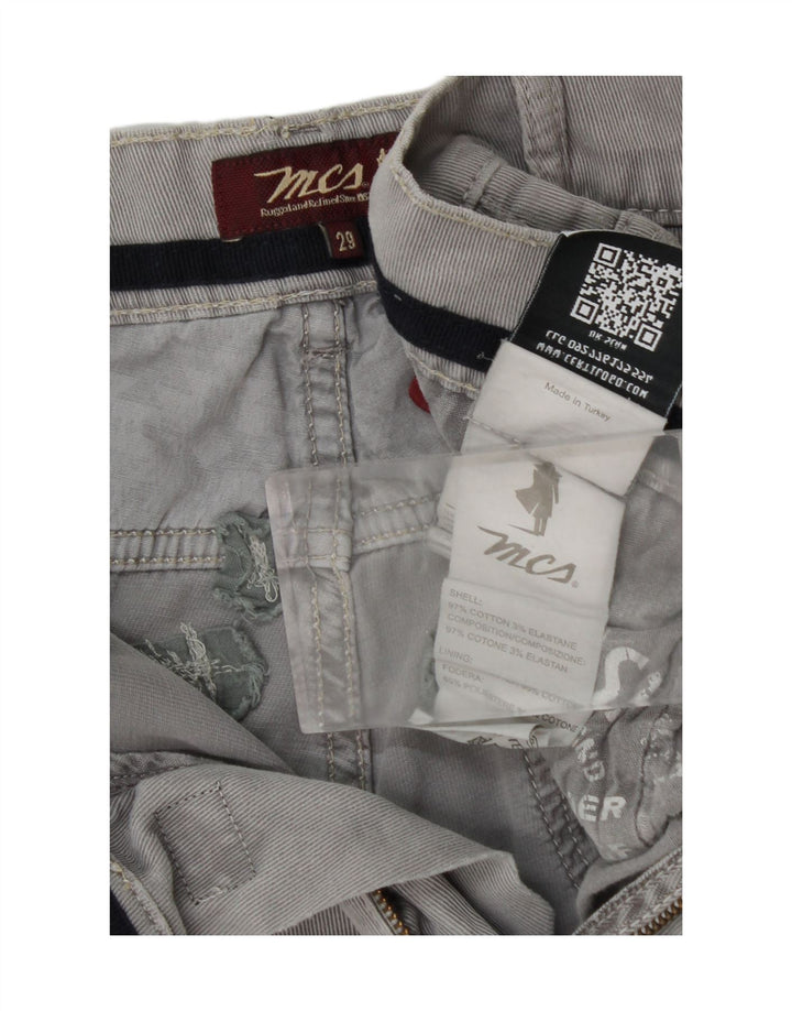 MARLBORO CLASSICS Womens Slim Casual Trousers W29 L29 Grey Cotton