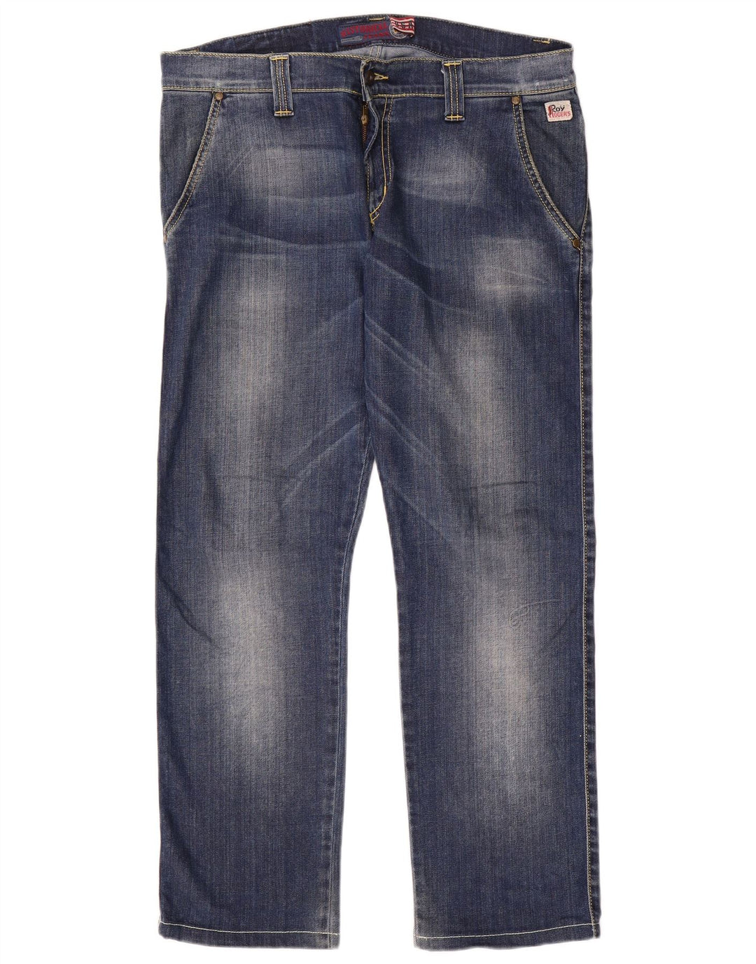 Jeans dritti da uomo Roy Rogers W36 L30 cotone blu