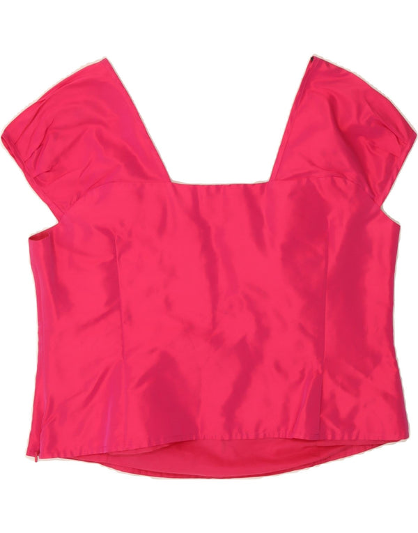 JOHN BENTLEY Womens Crop Top UK 16 Large  Pink Polyester