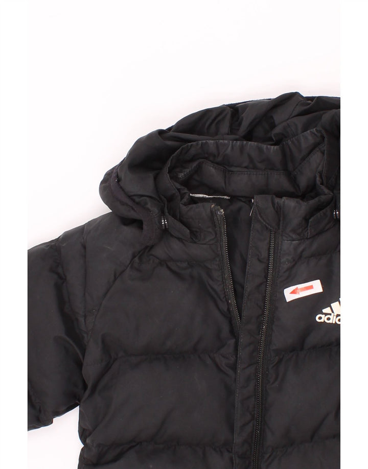 Giacca imbottita con cappuccio Adidas da ragazzo 3-4 anni nera