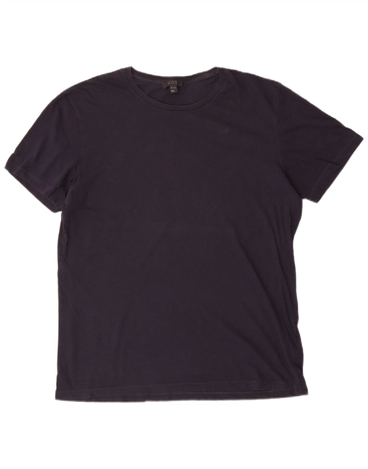 T-shirt da uomo Cos Top grande in cotone blu navy