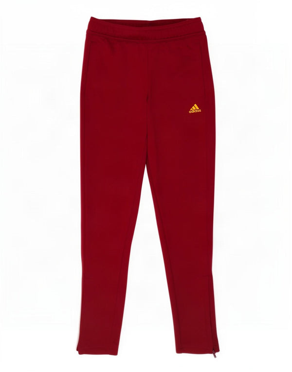 Pantaloni della tuta Adidas Aeroready per ragazze 11-12 anni in poliestere bordeaux