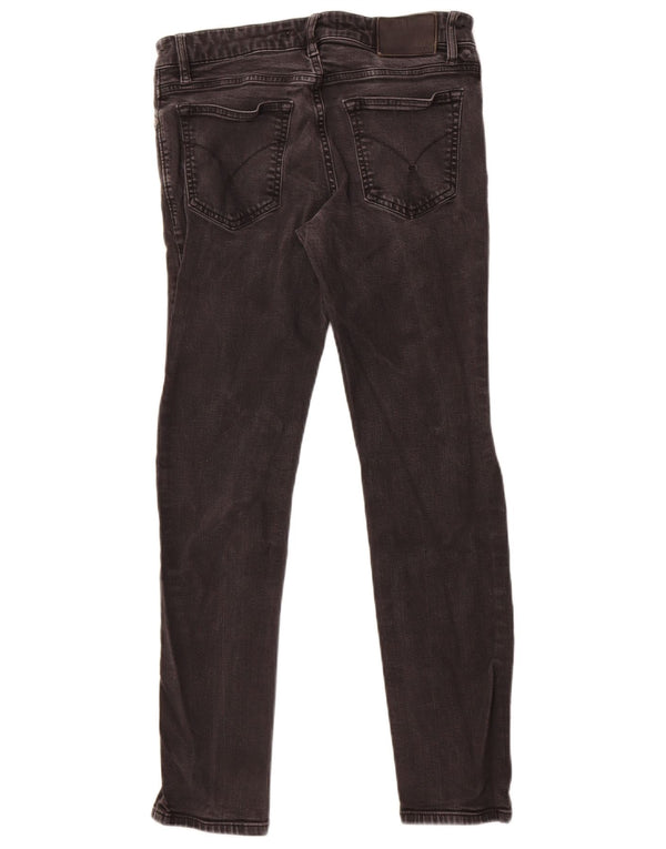 Jeans skinny da uomo Calvin Klein W30 L30 cotone grigio