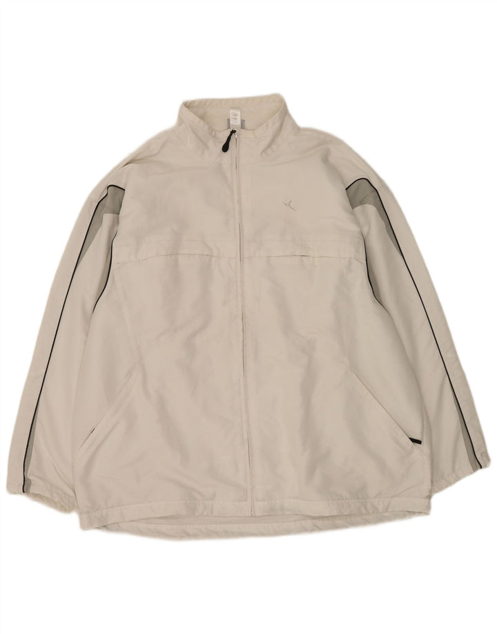 Giacca da tuta da uomo Domyos 2XL Poliestere color block bianco