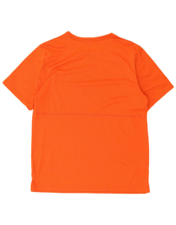 T-shirt grafica Nike Dri Fit da uomo in poliestere arancione medio