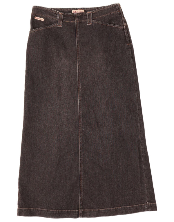 MARLBORO CLASSICS Womens Maxi High Waist Denim Skirt EU 42 XL W28  Grey