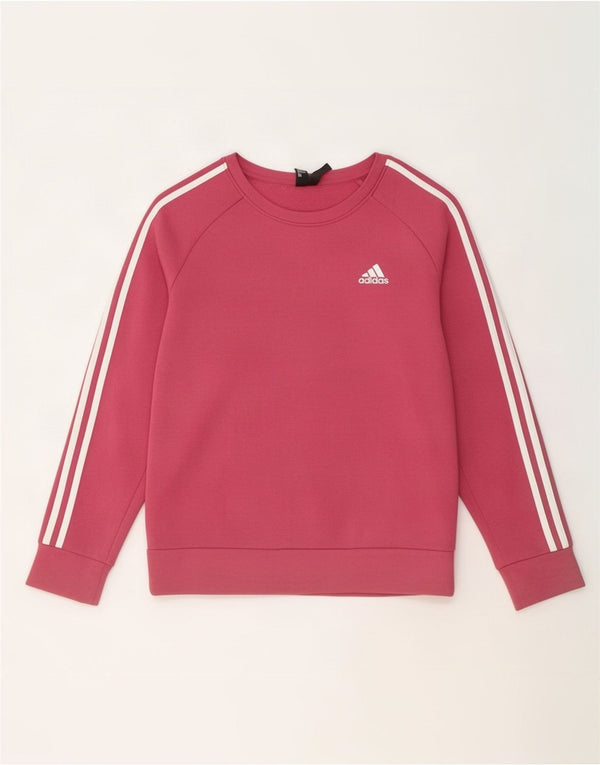 Felpa da donna Adidas Jumper UK 12/14 Cotone rosa medio