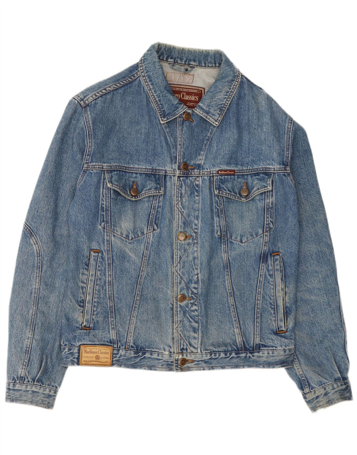 Giacca di jeans da uomo Marlboro Classics UK 38 Cotone blu medio