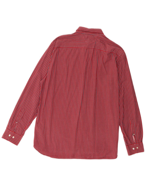 Camicia da uomo Tommy Hilfiger XL in cotone a quadri rossi