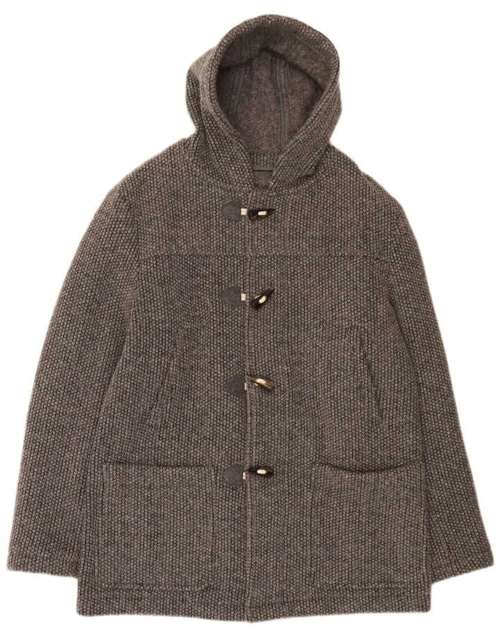 Montgomery con cappuccio da donna Desiree IT 56 3XL Lana grigia
