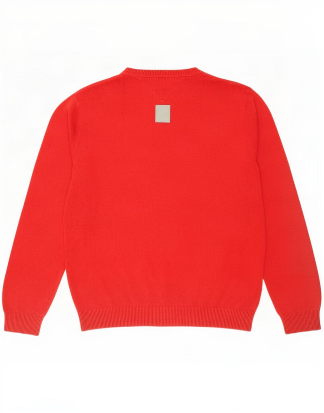 Maglione maglione con scollo a V da uomo Tommy Hilfiger grande cotone rosso