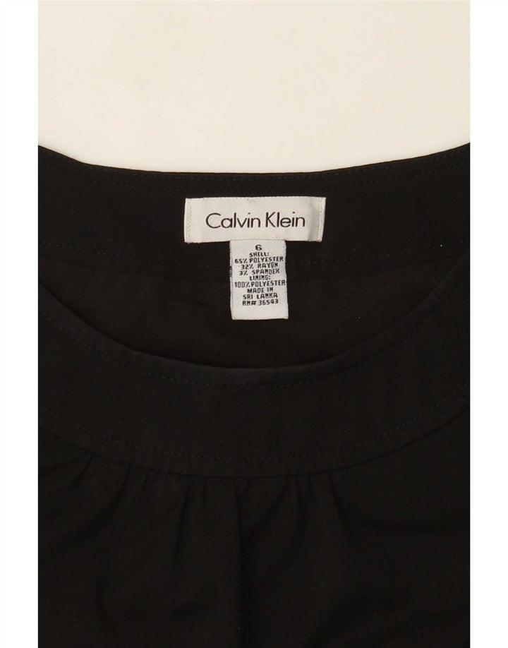 Abito tubino senza maniche da donna Calvin Klein US 6 medio poliestere nero