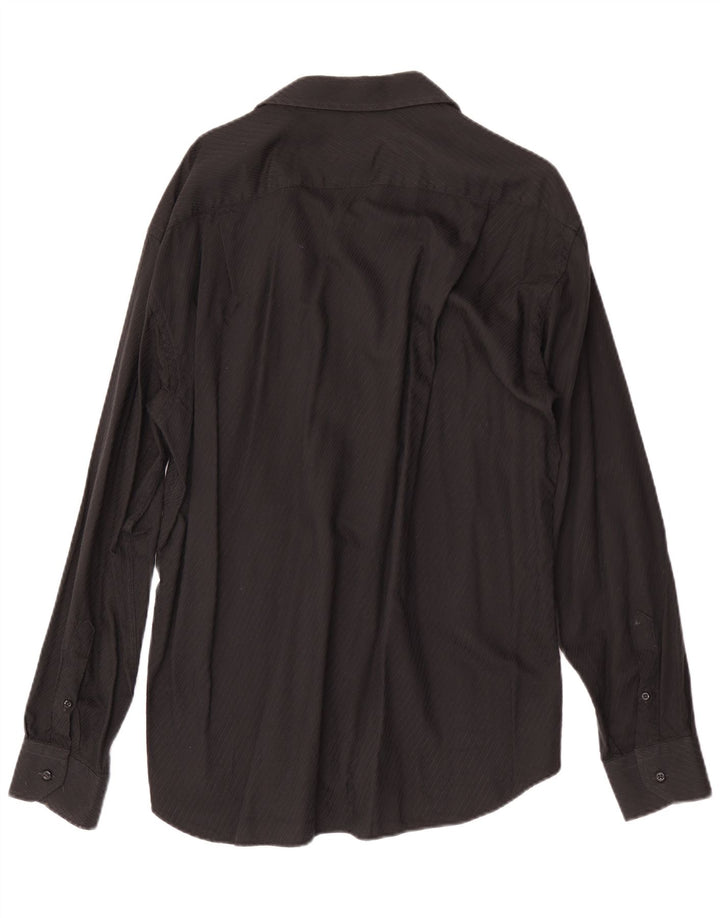Camicia Uomo Roccobarocco Taglia 43/17 XL Cotone Rigato Nero