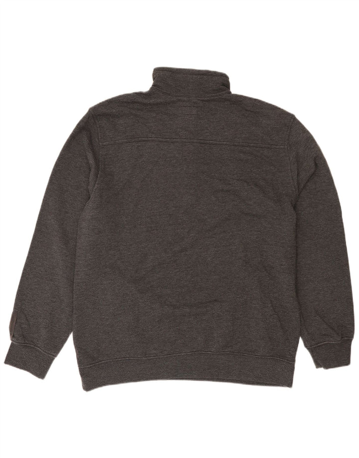 Felpa Champion da uomo con zip e collo maglione 3XL cotone grigio