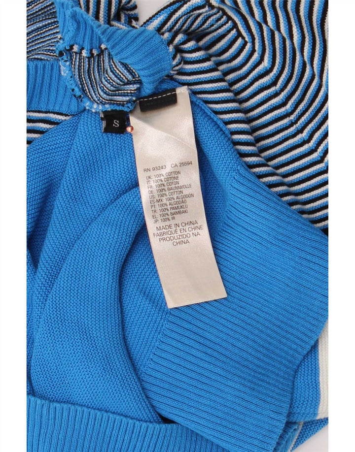 Diesel Uomo Maglione Girocollo Maglione Piccolo Cotone Colorblock Blu