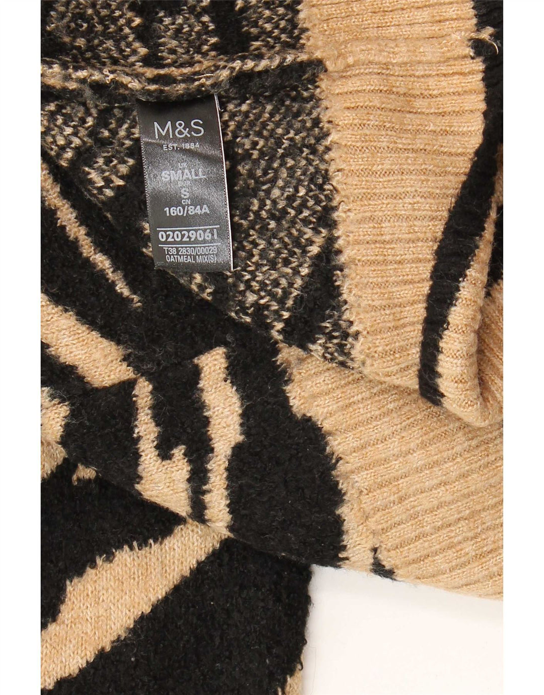 Maglione maglione con scollo a barca da donna Marks & Spencer UK 10 piccolo nero