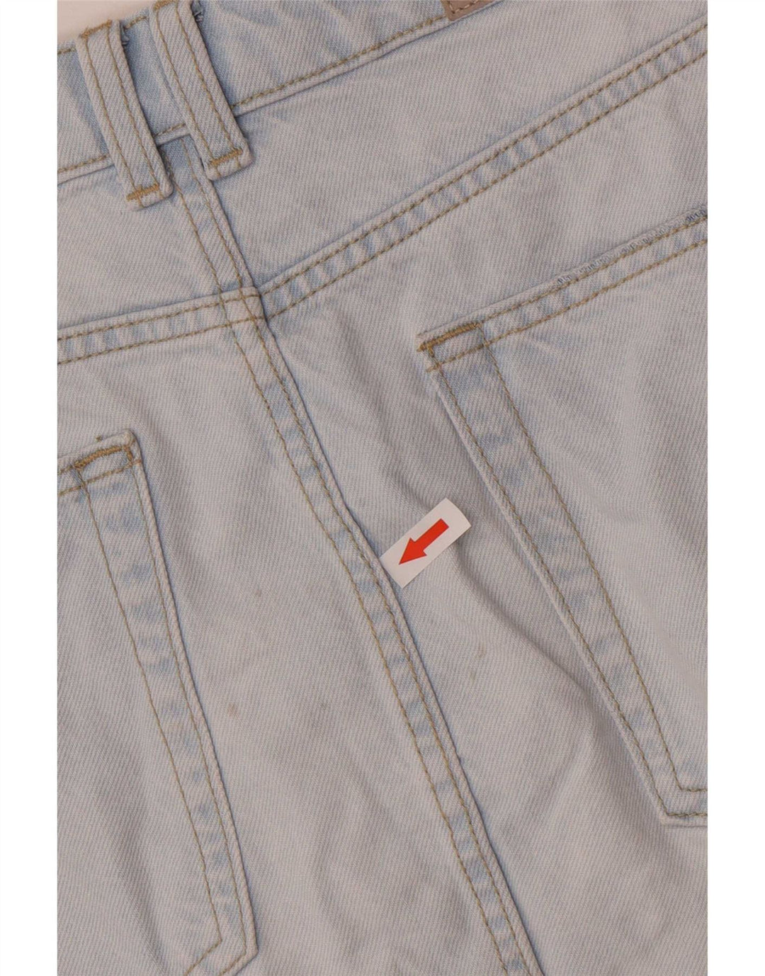 Minigonna in denim effetto invecchiato da donna Zara piccola W26 in cotone blu