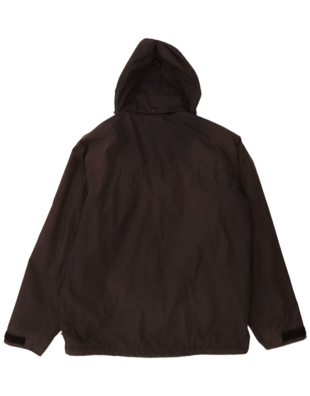 Giacca a vento con cappuccio da uomo Jack Wolfskin UK 40/42 grande poliestere nero
