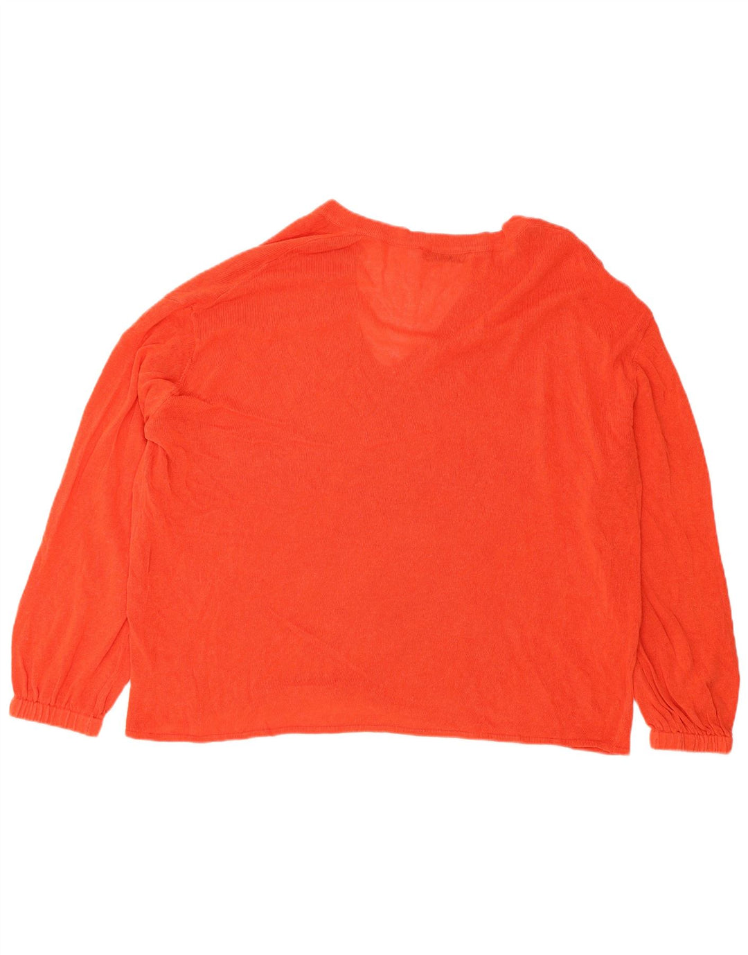 Maglione oversize con scollo a V da donna Zara UK 14 Arancione medio