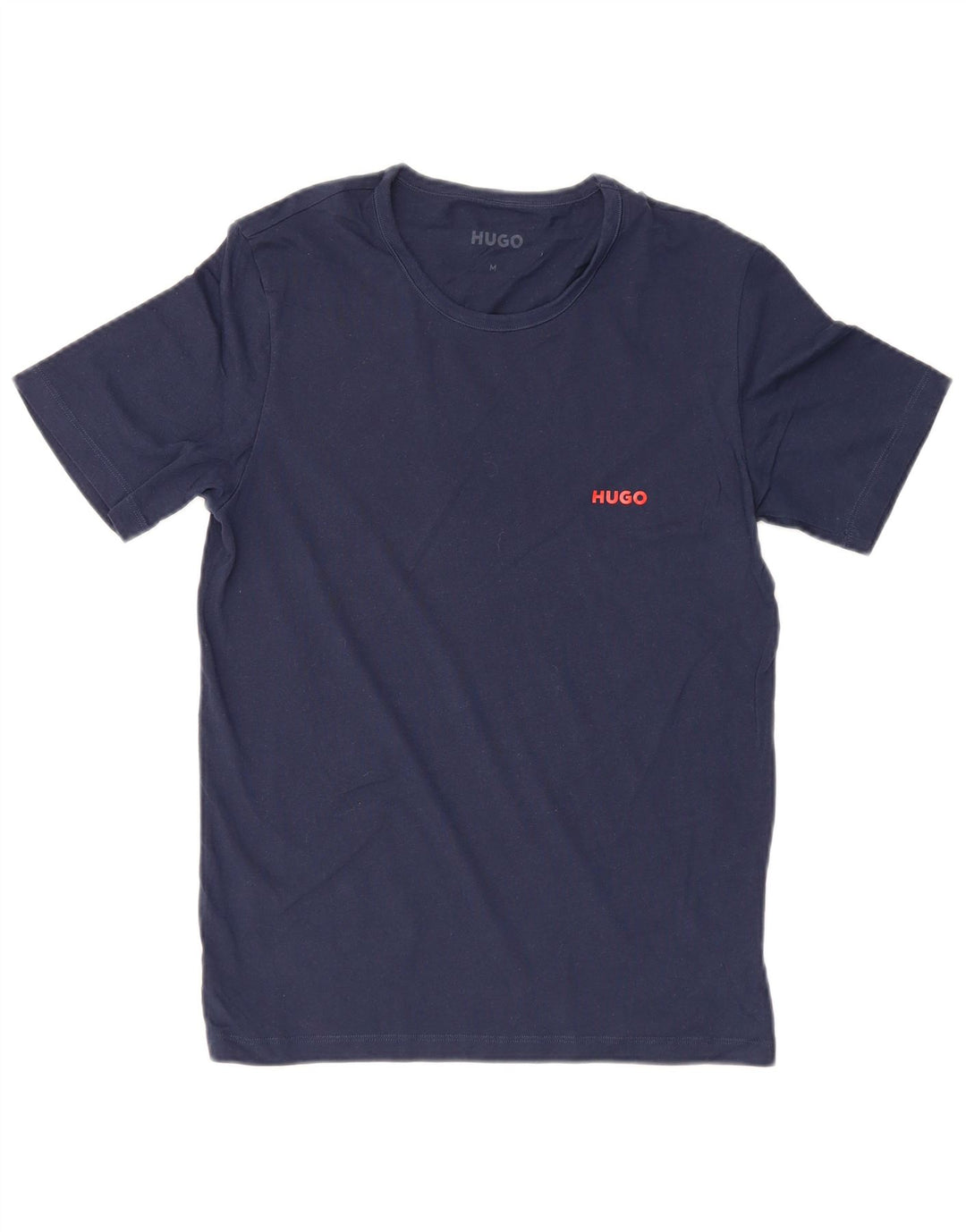 T-shirt da uomo Hugo Boss Top in cotone blu navy medio