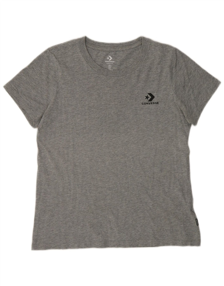 T-shirt da donna Converse Top UK 12 cotone grigio medio